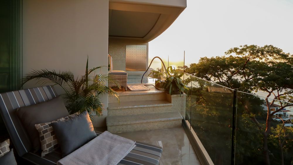 Balcony, evening view
