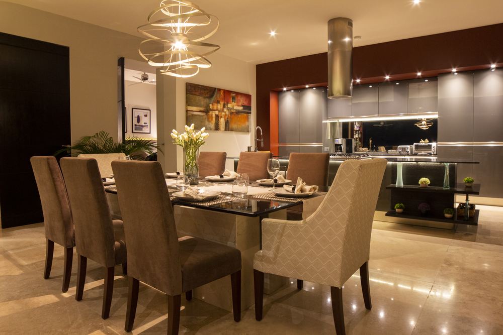 Dining room and kitchen