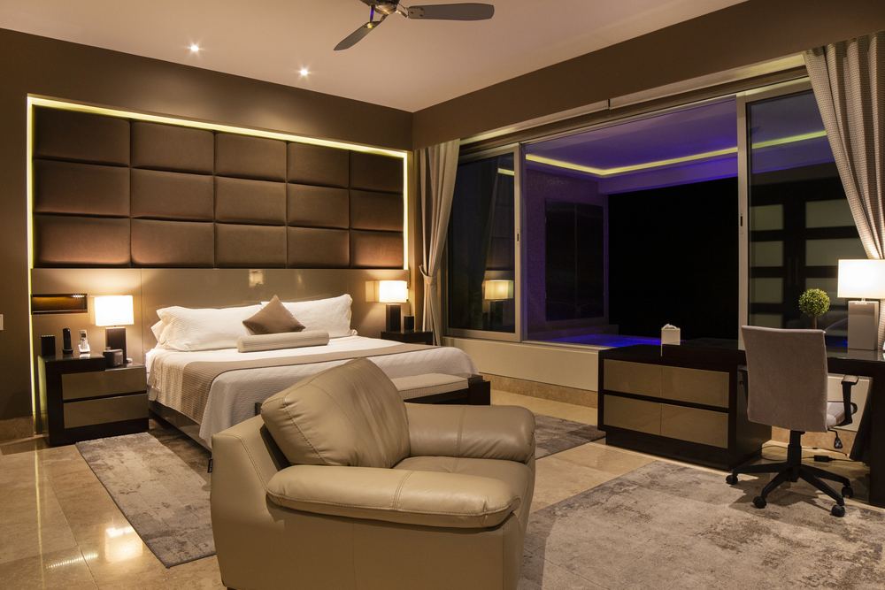Master bedroom by night