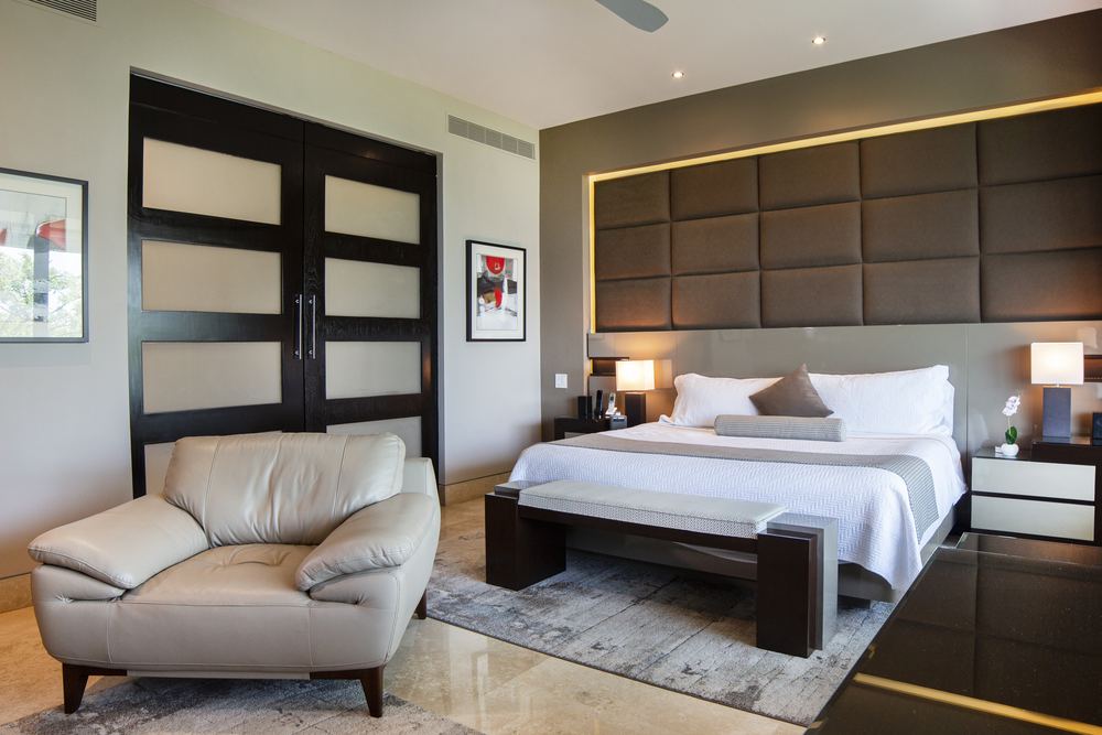 Master bedroom and bathroom entrance