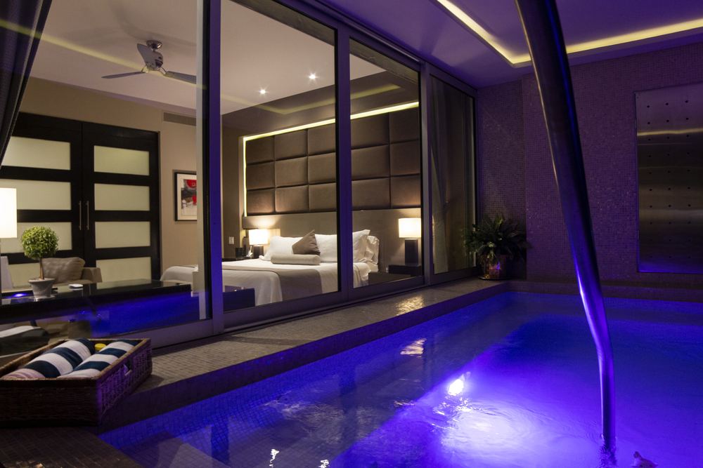 Pool at night